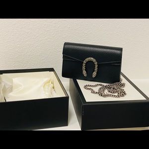 Gucci Super Mini Dionysus Leather Crossbody Bag